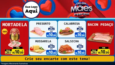 Modelo de TV para TV Horizontal com o tema Dia Das Mães Imperdível para Frios e Laticínios