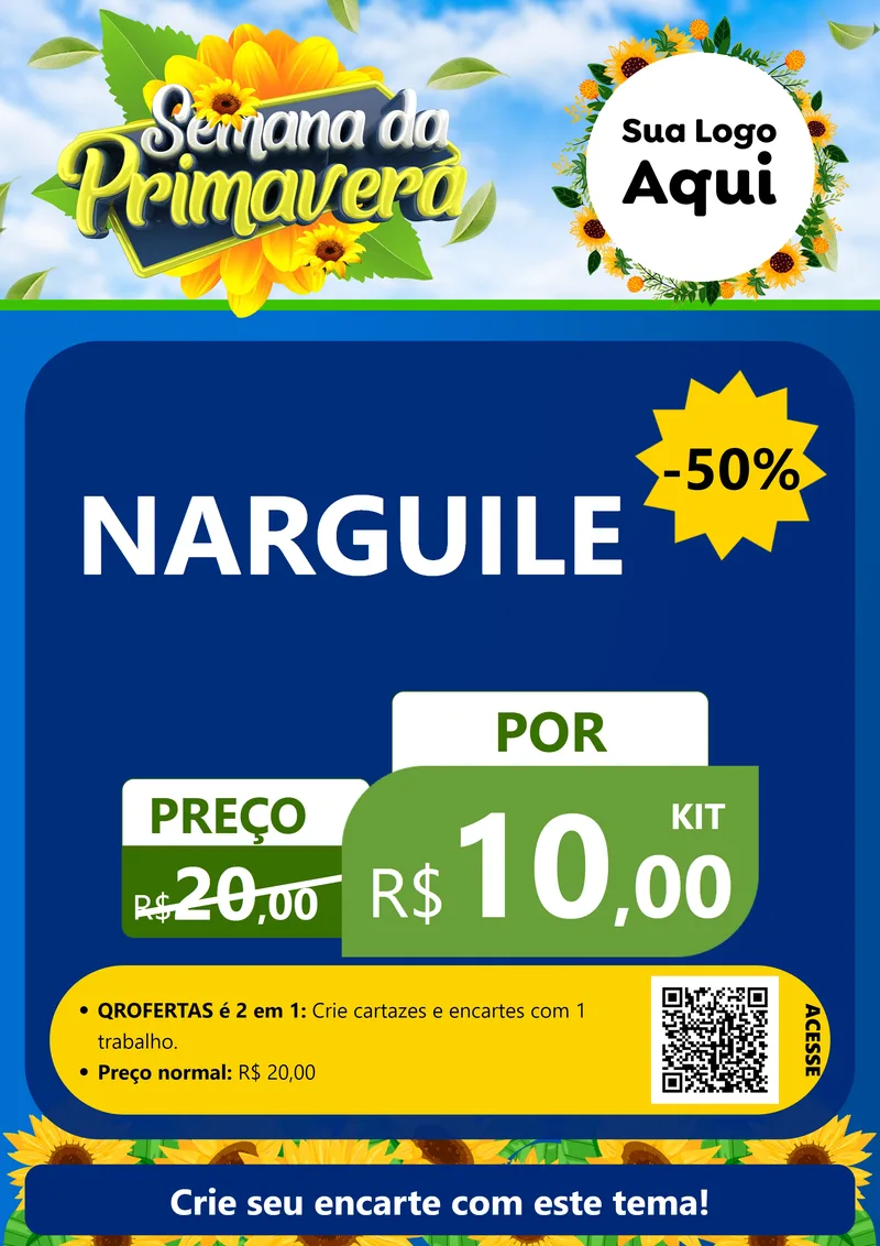 Modelo de Cartaz para Cartaz A4 Vertical com o tema Semana da Primavera para Tabacaria