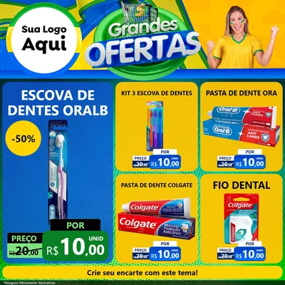 Modelo de Rede Social para Feed Facebook com o tema Grandes Ofertas para Higiene Pessoal