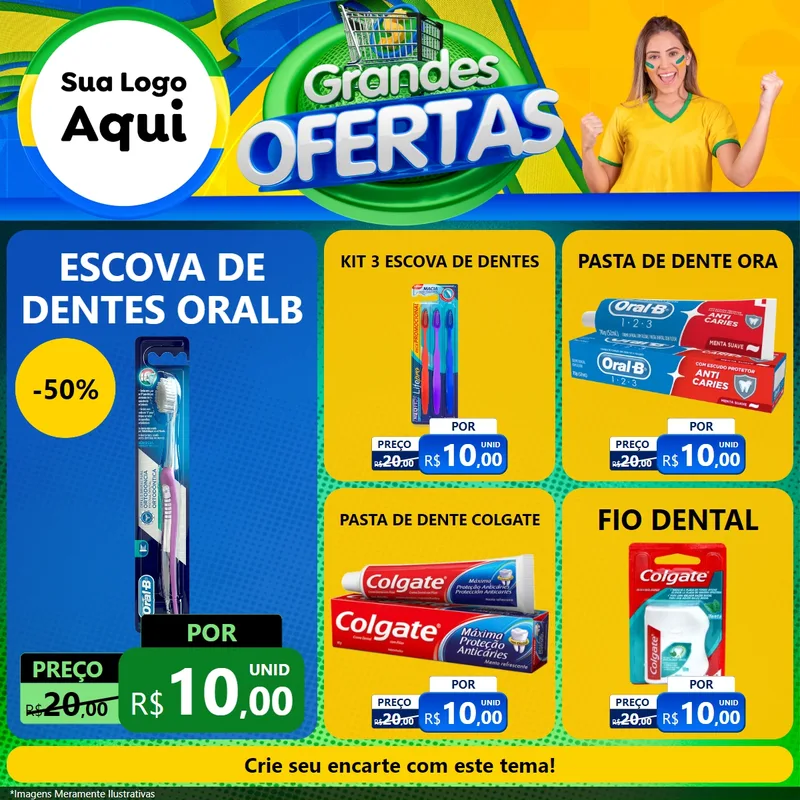 Modelo de Rede Social para Feed Facebook com o tema Grandes Ofertas para Higiene Pessoal
