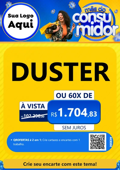 Modelo de Cartaz para Cartaz A4 Vertical com o tema Mês do Consumidor para Concessionaria de Carros