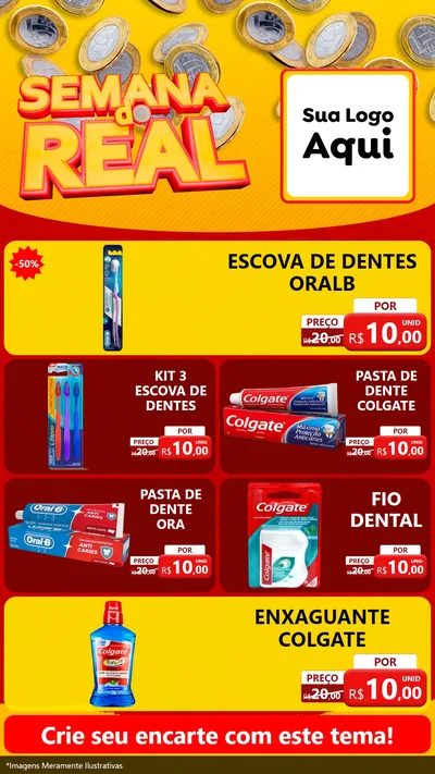 Modelo de TV para TV Vertical com o tema Semana do Real para Higiene Pessoal