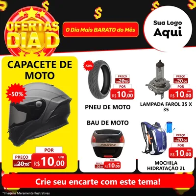 Modelo de Rede Social para Feed Facebook com o tema Dia D para Moto peças