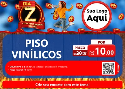 Modelo de Cartaz para Cartaz A4 Horizontal com o tema Dia Z - O Dia Mais Barato Do Mês para Material para Construção