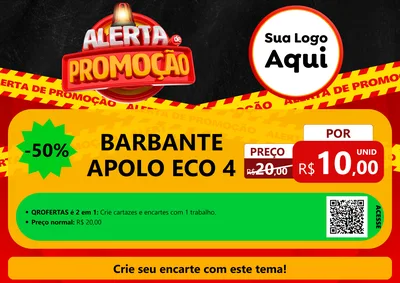 Modelo de Cartaz para Cartaz A4 Horizontal com o tema Alerta de Promoção para Armarinho e Aviamentos