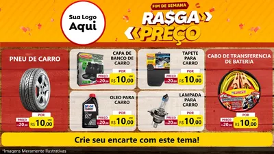 Modelo de TV para TV Horizontal com o tema Fim de Semana Rasga Preços para Auto peças