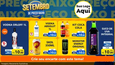 Modelo de TV para TV Horizontal com o tema Setembro De Preço Baixo para Distribuidora de bebidas