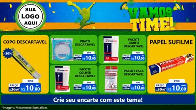 Modelo de TV para TV Horizontal com o tema Vamos Time! para Embalagens