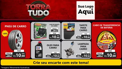 Modelo de TV para TV Horizontal com o tema Torra Tudo para Auto peças