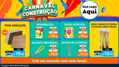 Modelo de TV para TV Horizontal com o tema Carnaval Construção para Material para Construção