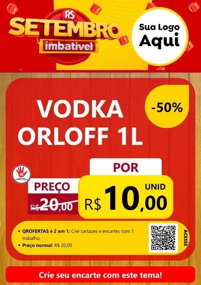 Modelo de Cartaz para Cartaz A4 Vertical com o tema Setembro Imbatível para Distribuidora de bebidas