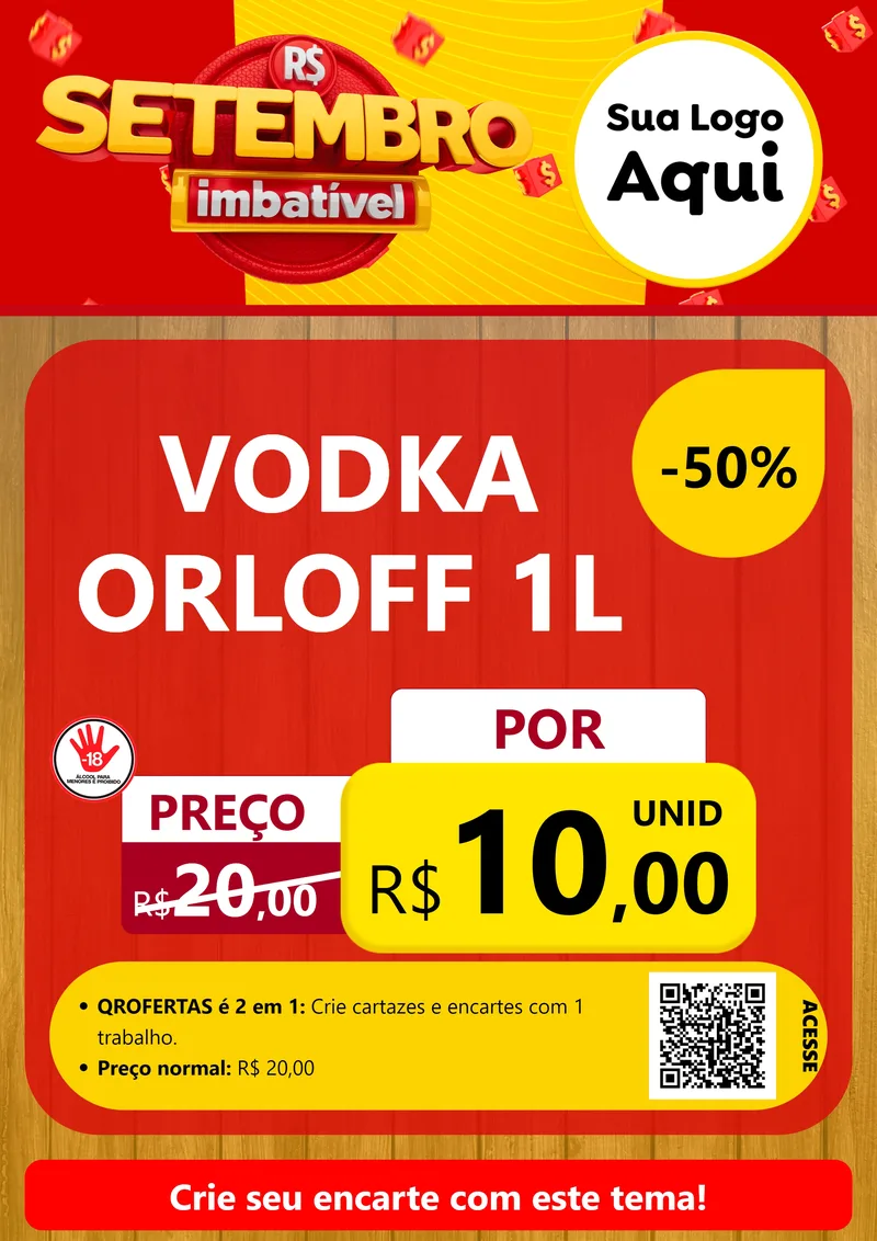 Modelo de Cartaz para Cartaz A4 Vertical com o tema Setembro Imbatível para Distribuidora de bebidas