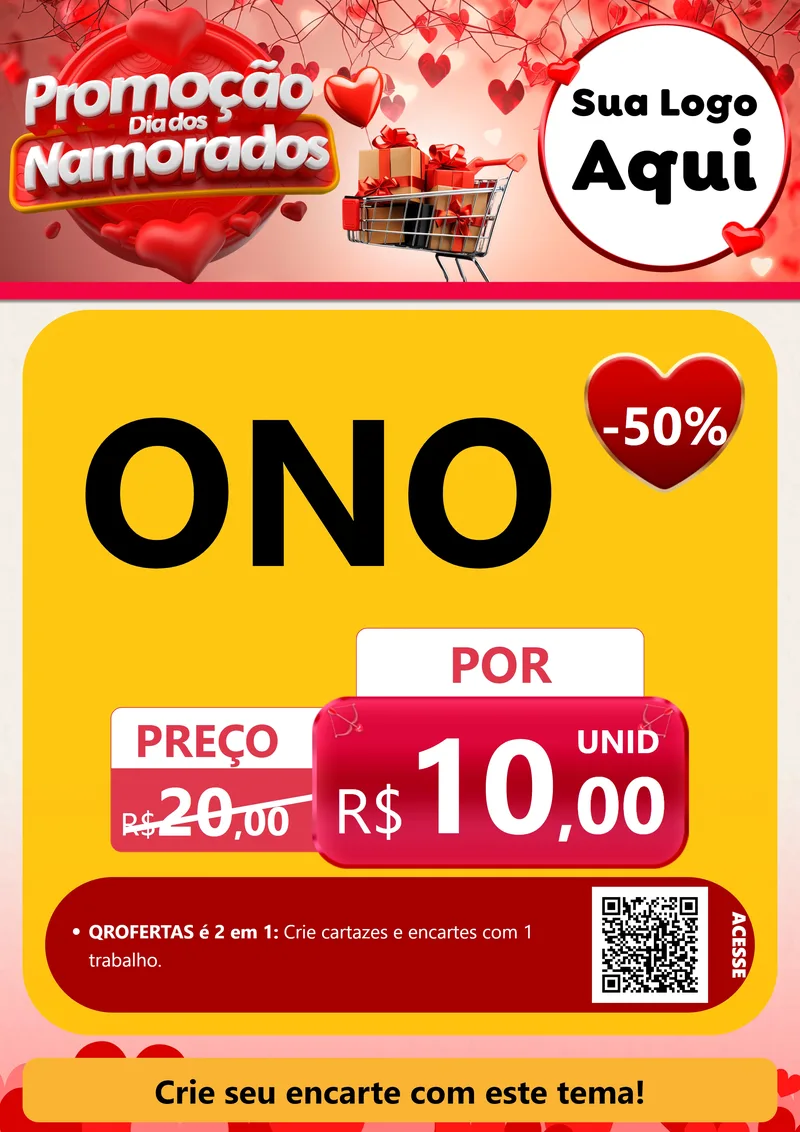 Modelo de Cartaz para Cartaz A4 Vertical com o tema Promoção Dia dos Namorados para Óticas
