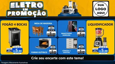 Modelo de TV para TV Horizontal com o tema Eletro em Promoção para Móveis e Eletro