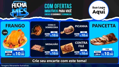 Modelo de TV para TV Horizontal com o tema Fecha Mês para Assados