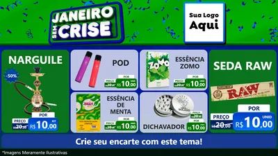 Modelo de TV para TV Horizontal com o tema Janeiro Sem Crise para Tabacaria