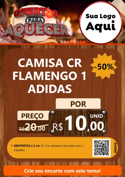 Modelo de Cartaz para Cartaz A4 Vertical com o tema Ofertas Para Aquecer para Roupas e acessórios
