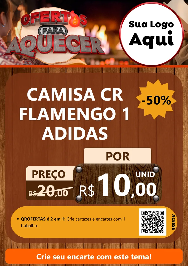 Modelo de Cartaz para Cartaz A4 Vertical com o tema Ofertas Para Aquecer para Roupas e acessórios
