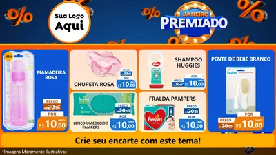 Modelo de TV para TV Horizontal com o tema Janeiro Premiado para Bebês