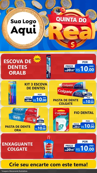 Modelo de TV para TV Vertical com o tema Quinta do Real para Higiene Pessoal