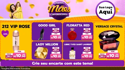 Modelo de TV para TV Horizontal com o tema Dia das Mães com Desconto para Perfumes