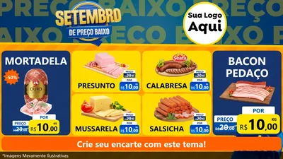 Modelo de TV para TV Horizontal com o tema Setembro De Preço Baixo para Frios e Laticínios