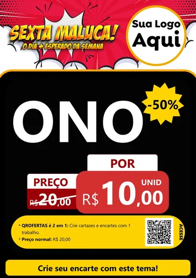 Modelo de Cartaz para Cartaz A4 Vertical com o tema Sexta Maluca! para Óticas