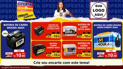 Modelo de TV para TV Horizontal com o tema Ofertas de Setembro - Preços Incríveis para Baterias Elétricas