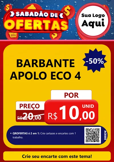 Modelo de Cartaz para Cartaz A4 Vertical com o tema Sabadão de Ofertas para Armarinho e Aviamentos