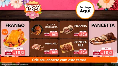 Modelo de TV para TV Horizontal com o tema Primavera de Preços Baixos para Assados