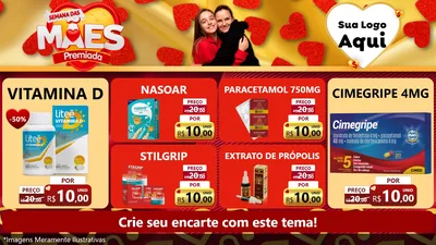 Modelo de TV para TV Horizontal com o tema Semana das Mães Premiada para Farmácia