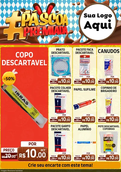 Modelo de Encarte para Encarte A4 Vertical com o tema Páscoa Premiada para Embalagens