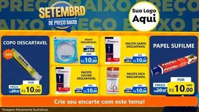 Modelo de TV para TV Horizontal com o tema Setembro De Preço Baixo para Embalagens