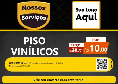 Modelo de Cartaz para Cartaz A4 Horizontal com o tema Nossos Serviços para Material para Construção