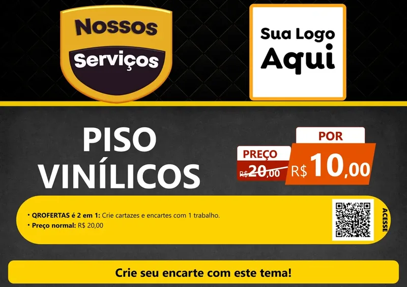 Modelo de Cartaz para Cartaz A4 Horizontal com o tema Nossos Serviços para Material para Construção