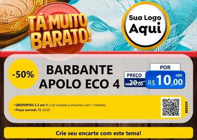 Modelo de Cartaz para Cartaz A4 Horizontal com o tema Está Muito Barato para Armarinho e Aviamentos
