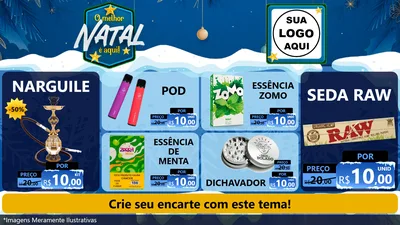 Modelo de TV para TV Horizontal com o tema O Melhor Natal É Aqui! para Tabacaria