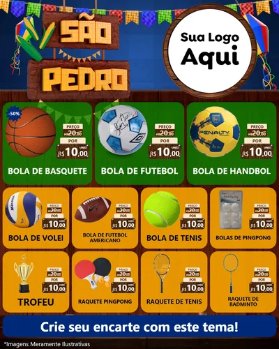 Modelo de Rede Social para Feed Instagram com o tema São Pedro para Artigos Esportivos