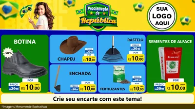 Modelo de TV para TV Horizontal com o tema Proclamação da República para Agropecuária