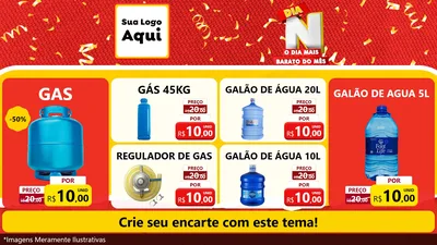 Modelo de TV para TV Horizontal com o tema Dia N o Dia Mais Barato do Mês para Água e gás