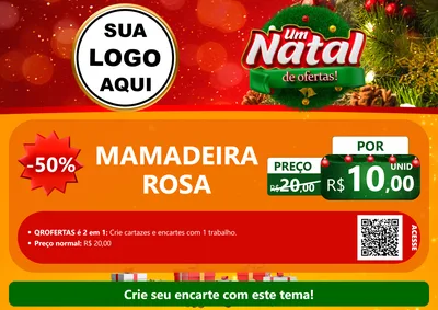 Modelo de Cartaz para Cartaz A4 Horizontal com o tema Um Natal de Ofertas para Bebês