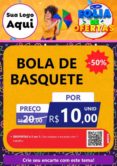 Modelo de Cartaz para Cartaz A4 Vertical com o tema Folia de Ofertas para Artigos Esportivos