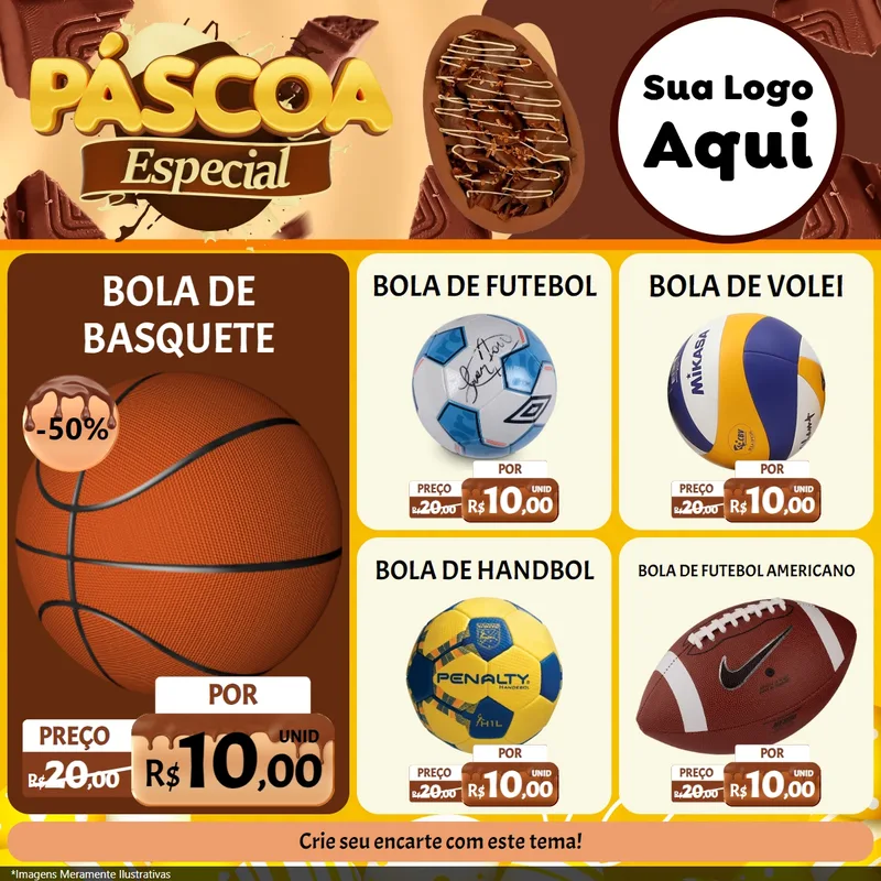 Modelo de Rede Social para Feed Facebook com o tema Páscoa Especial para Artigos Esportivos