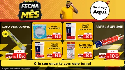 Modelo de TV para TV Horizontal com o tema Operação Fecha Mês para Embalagens