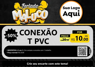 Modelo de Cartaz para Cartaz A4 Horizontal com o tema Feriado Maluco para Tubos e conexões