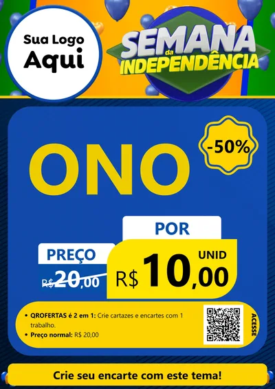 Modelo de Cartaz para Cartaz A4 Vertical com o tema Semana da Independência para Óticas