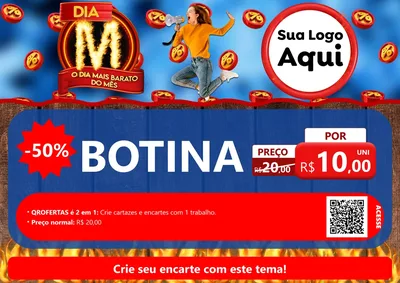 Modelo de Cartaz para Cartaz A4 Horizontal com o tema Dia M - O Dia Mais Barato Do Mês para Agropecuária