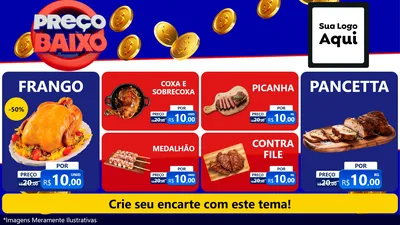 Modelo de TV para TV Horizontal com o tema Preço Baixo para Assados