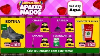 Modelo de TV para TV Horizontal com o tema Arraiá dos Apaixonados para Agropecuária