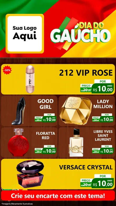 Modelo de TV para TV Vertical com o tema Dia do Gaúcho para Perfumes